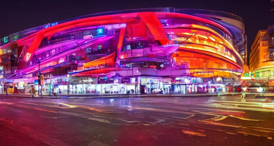 Image similar to futuristic neon London