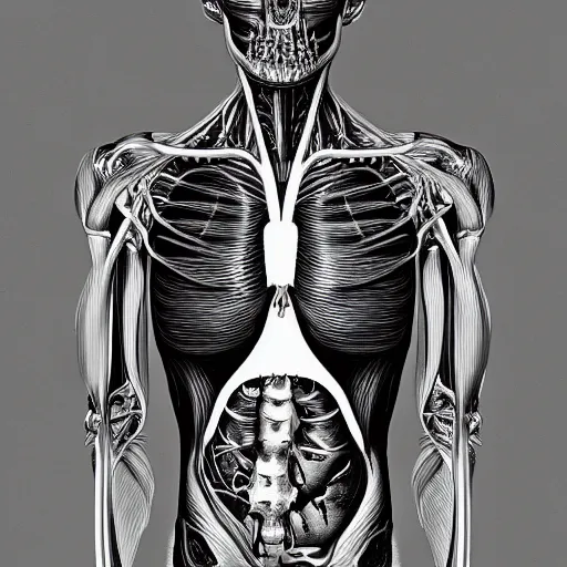 Prompt: medical anatomical study of a very strange alien creature, photograph, black and white,
