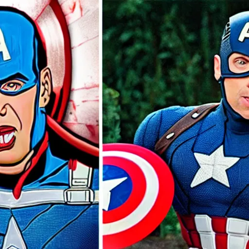 Prompt: Jerry Seinfeld as Captain America