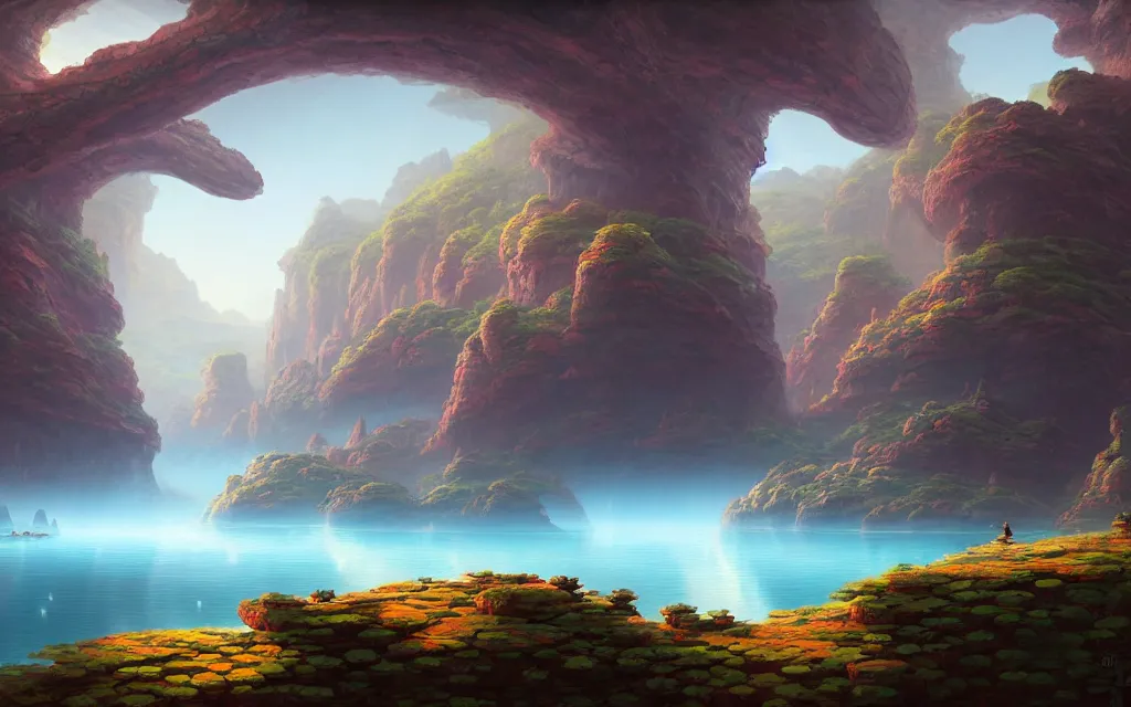 a beautiful highly detailed matte painting of an alien | Stable ...