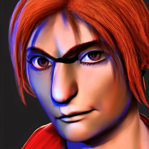 Prompt: Serge from Chrono Cross, character portrait, hyperdetail, realistic, 8k