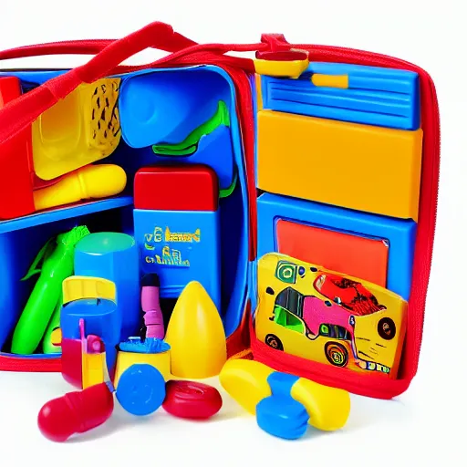 Prompt: activity kits toys for the children isolated on the white background photo quality amazon