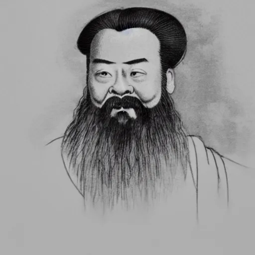 Image similar to Confucius in the american courtroom sketch