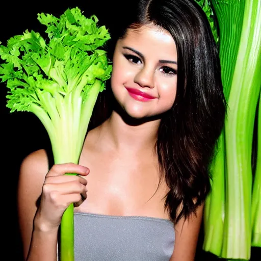 Image similar to selena gomez as celery