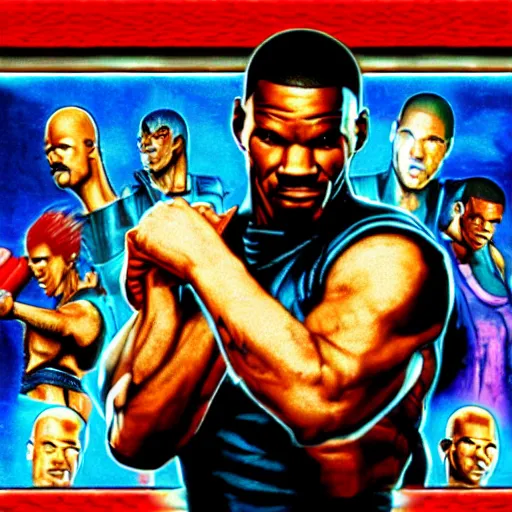 Image similar to portrait of jamie foxx in double dragon video game splash screen