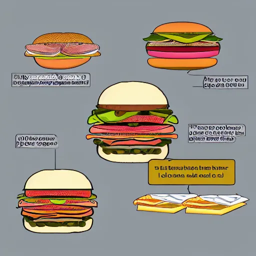 Image similar to Skeleton of a burger diagram