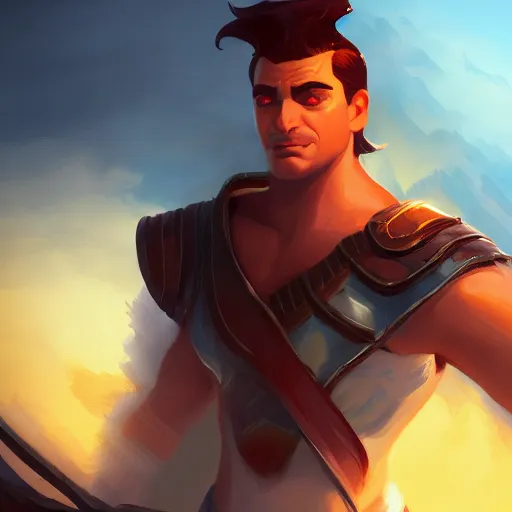 Prompt: Portrait of Achilles, the legendary greek demigod, mattepainting concept Blizzard pixar maya engine on stylized background splash comics global illumination lighting artstation lois van baarle, ilya kuvshinov, rossdraws