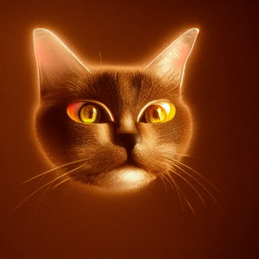 Image similar to Black cat, octane render, realistic lighting