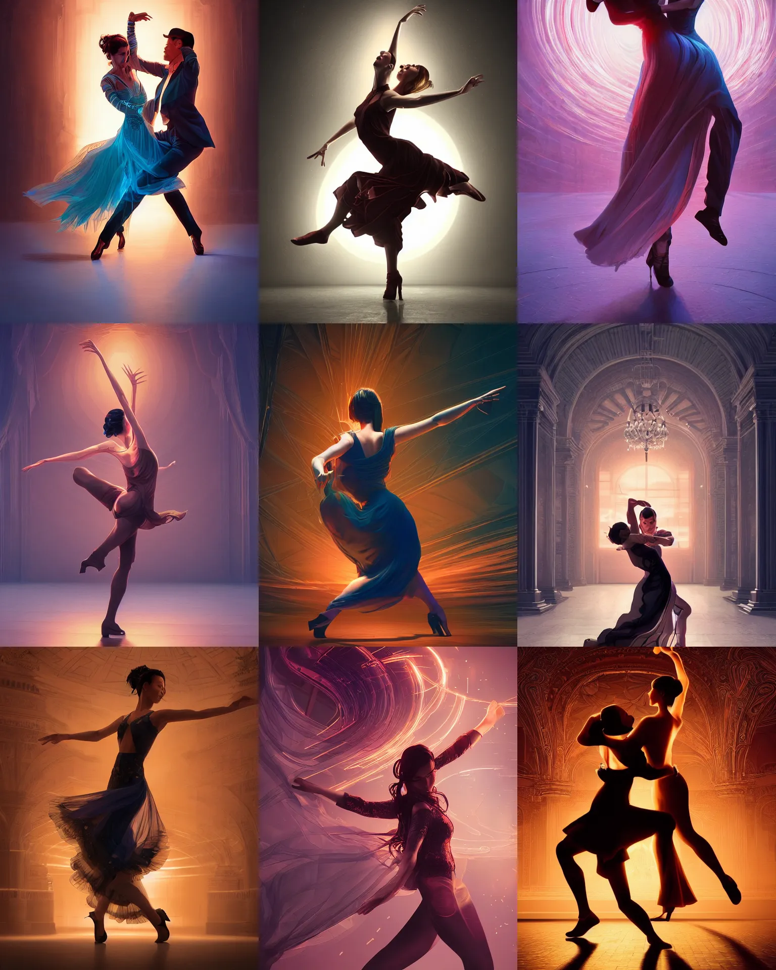 Prompt: a woman dancing tango, symmetrical, intricate, epic lighting, cinematic composition, hyper realistic, 8 k resolution, unreal engine 5, by artgerm, tooth wu, dan mumford, beeple, wlop, rossdraws, james jean, marc simonetti, artstation