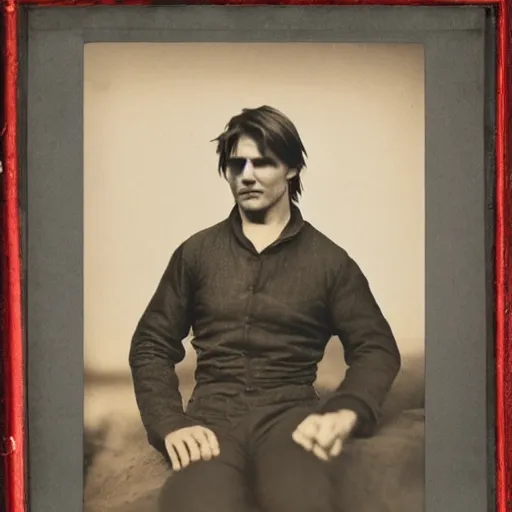 Prompt: tom cruise by julia margaret cameron 1 8 8 0 s, realistic, body shot, sharp focus, 8 k high definition, insanely detailed, intricate, elegant