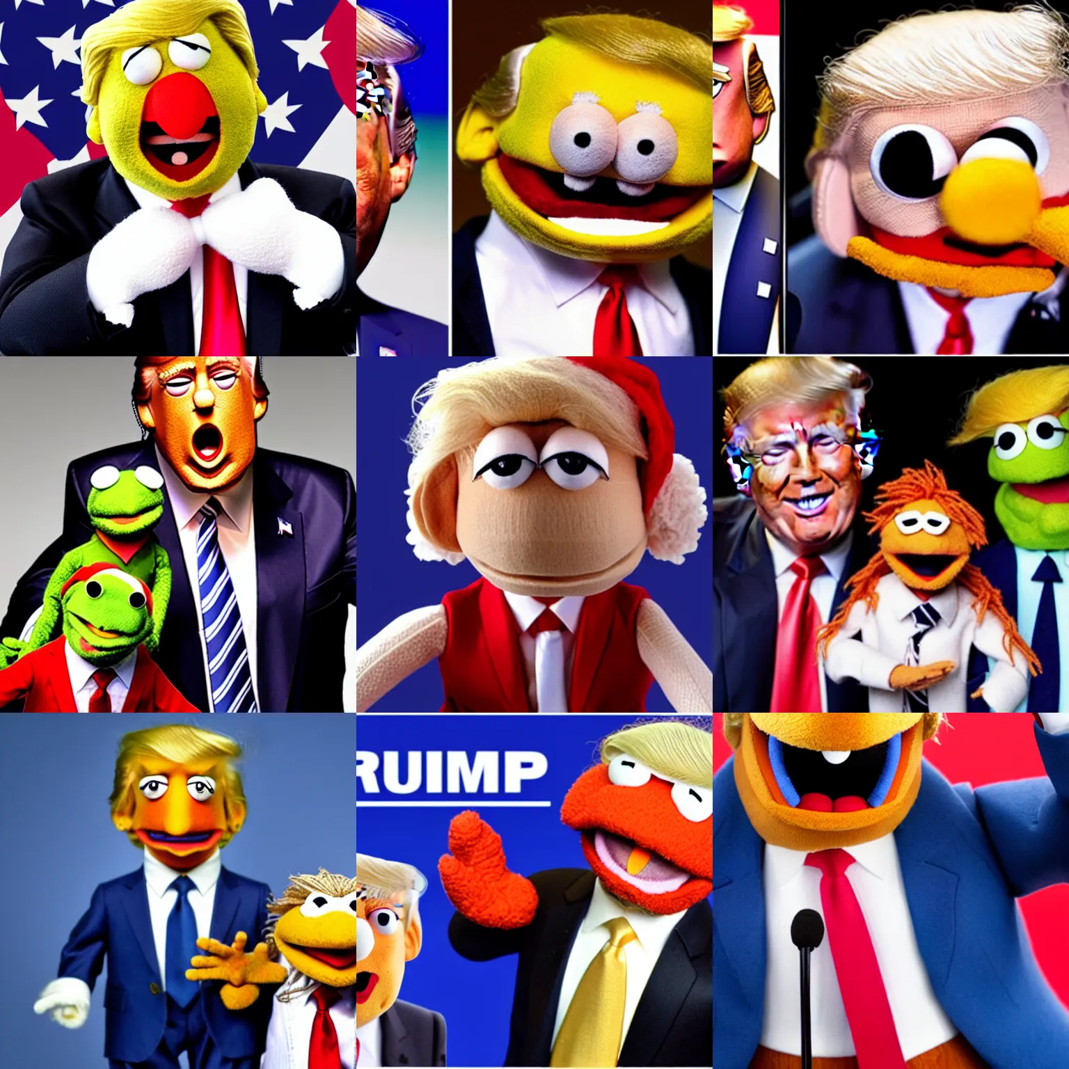 Image similar to Donald Trump as a muppet