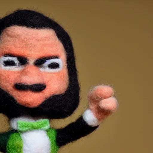 Image similar to bolsonaro needle felted , needle felting art