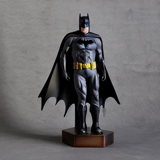 Prompt: Batman Marble statuette