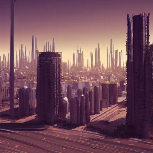 Prompt: decentralized city design, futuristic, parametric, algorithmic design, octane render.