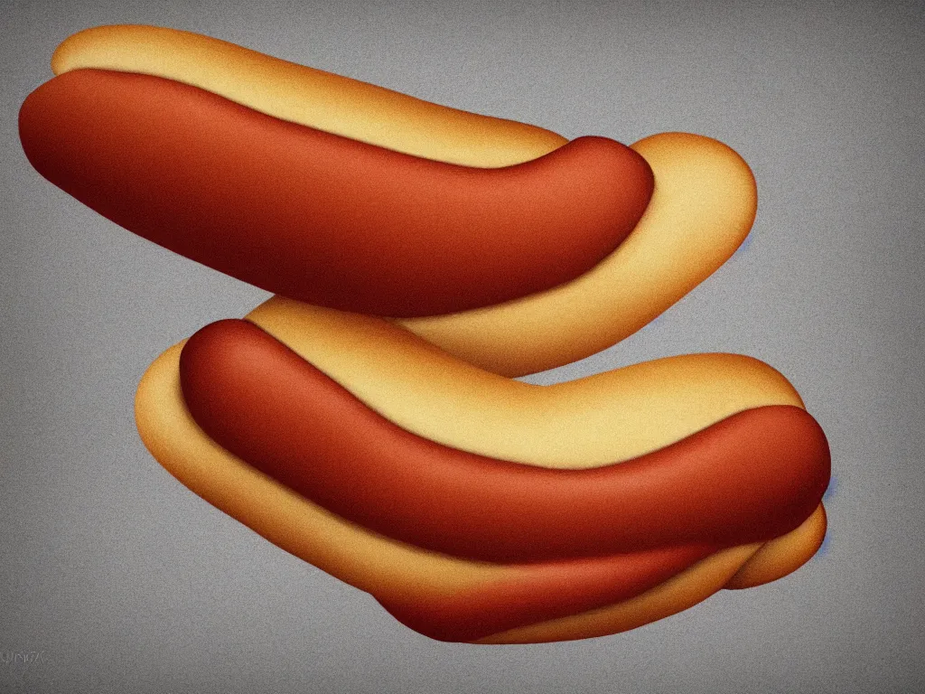 Image similar to a voluminous, amorphous, blob of flowing hair in the shape of a hot dog. Epic, elegant, nouveau, highly detailed, digital painting, cinematic, 8k, render