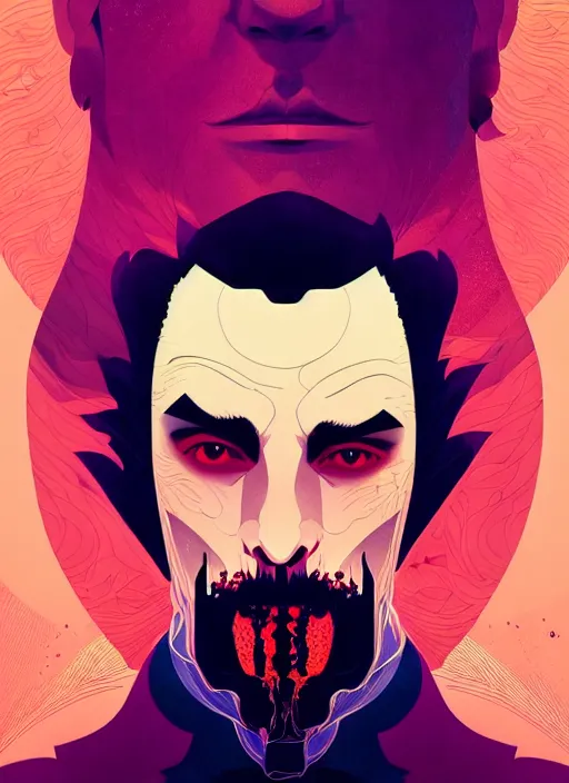 Prompt: portrait of dracula, artstation winner by victo ngai, kilian eng and by jake parker, by conrad roset, swirly vibrant color lines, winning award masterpiece, fantastically gaudy, aesthetic octane render, 8 k hd resolution