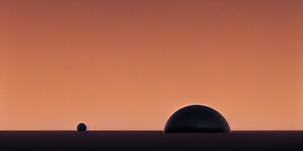 Prompt: a strange huge transparent pvc inflated organic architecture building black matte by jonathan de pas sits in the planet mars landscape, golden hour, film still from the movie directed by denis villeneuve with art direction by zdzisław beksinski, close up, telephoto lens, shallow depth of field