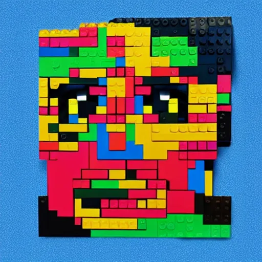 Prompt: pablo picasso lego, activity play centre, plastic, toy, butcher billy style