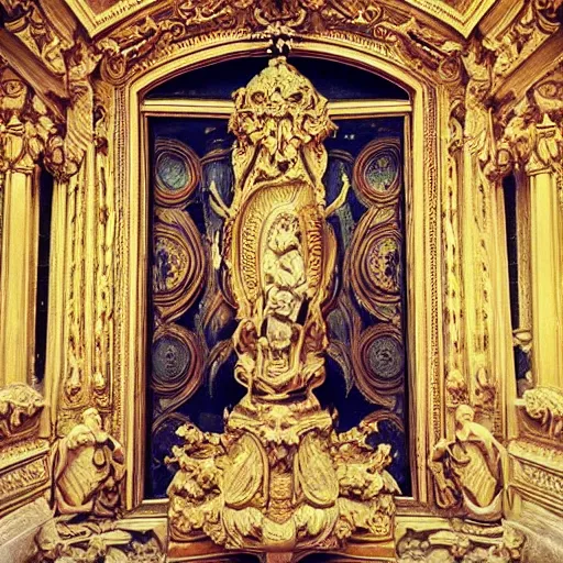 Prompt: “the instability of god,ornate and opulent”