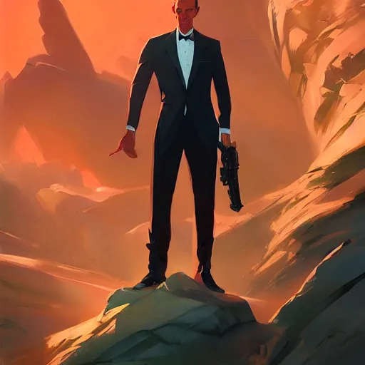 Image similar to hero world james bond, behance hd by jesper ejsing, by rhads, makoto shinkai and lois van baarle, ilya kuvshinov, rossdraws global illumination