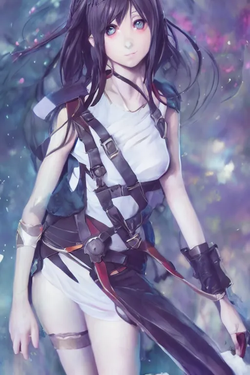 Image similar to Full body Portrait of young, beautiful Alice from Sword Art Online, full of details, watercolor painting, concept art, smooth, by Ina Wong and wlop ，trending on cgsociety and artstation，8kHDR，light effect