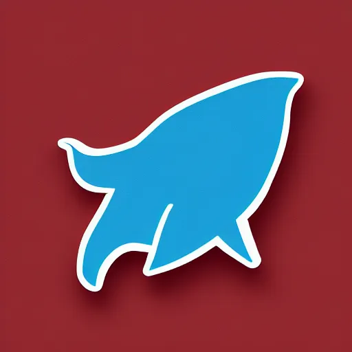 Prompt: Telegram sticker of a blue whale