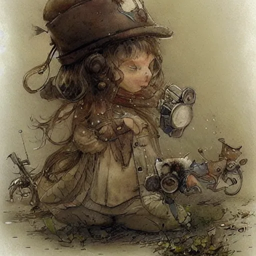 Image similar to ((cluttered inventors shop . muted colors.)) by Jean-Baptiste Monge !!!!!!!!!!!!!!!!!!!!!!!!!!!