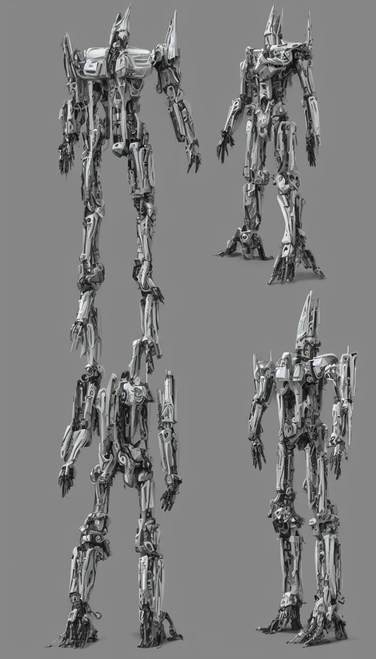 Image similar to full body full height, elegant h. r. giger mecha, default pose. super high resolution photo. symmetrical. orthographic front view.