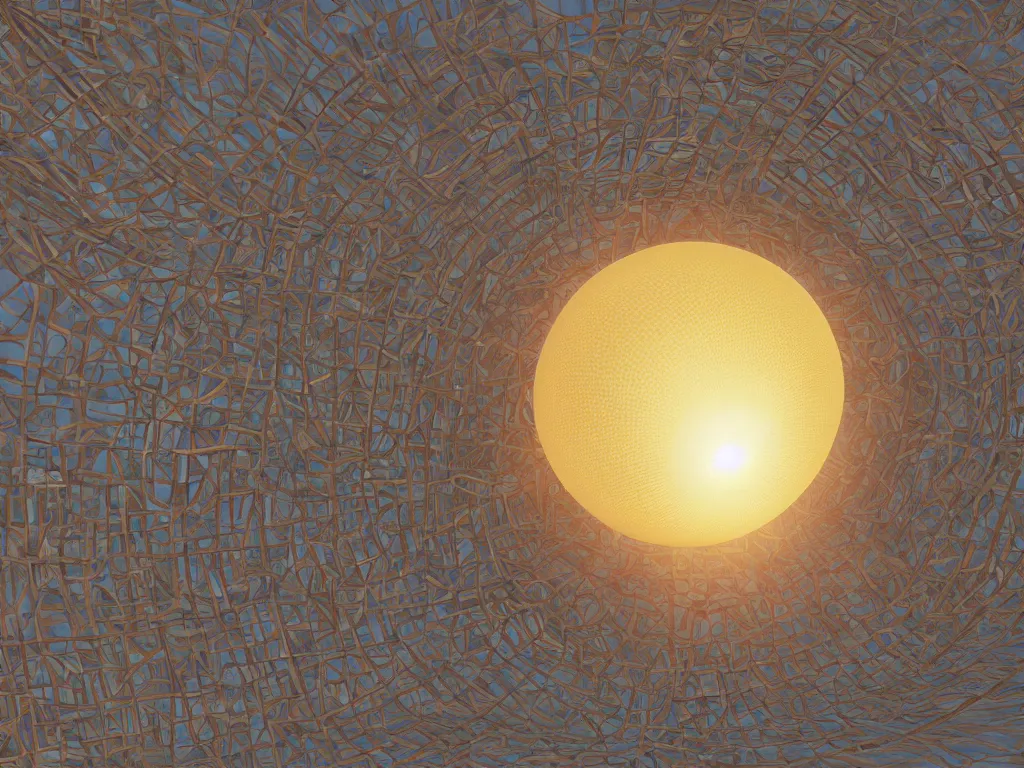 Image similar to 3 d render, sunlight study, the universe is a spheroid region 7 0 5 meters in diameter, art nouveau, by jan van huysum and ( ( ( ( ( lisa frank ) ) ) ) ), 8 k, sharp focus, octane render