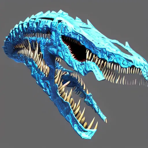 Image similar to a genetically engineered dinosaur, dna, rna, double helix shape, digital art, trending on artstation