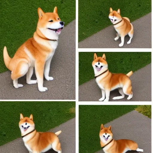 Prompt: Shiba Inu wheezes loudly after laughing. It's never heard something so funny in its life.