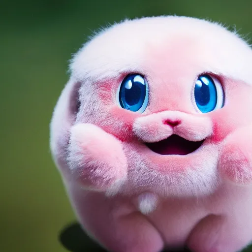 Image similar to real life jigglypuff, professional photography, national geographic