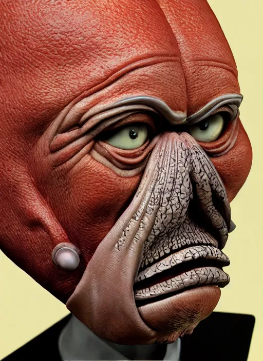 Image similar to photorealistic 3 0 0 0 ( dr. john a. zoidberg ), portrait photography feroflex photorealistic studio lighting ektachrome detailed intricate face details, ultradetails, beautiful face, realistic shaded perfect face, extremely fine details