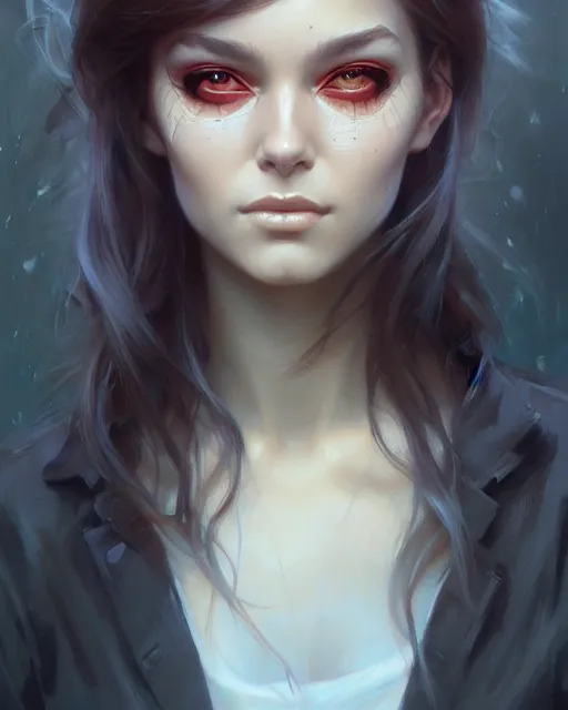 Image similar to dead inside!!!!!!!!!!, audrey plaza, realistic shaded perfect face, fine details. anime. magali villeneuve, artgerm, jeremy lipkin and michael garmash and rob rey