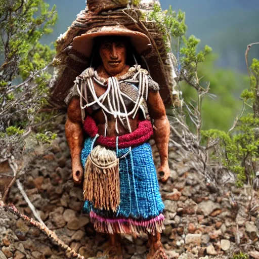 Image similar to A diorama Of the Tarahumara in the mountains of northern Mexico