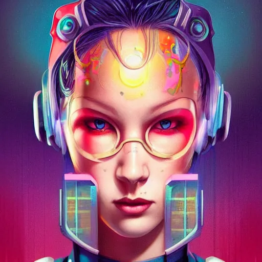 Image similar to lofi Cyberpunk portrait Pixar style by Tristan Eaton Stanley Artgerm and Tom Bagshaw,