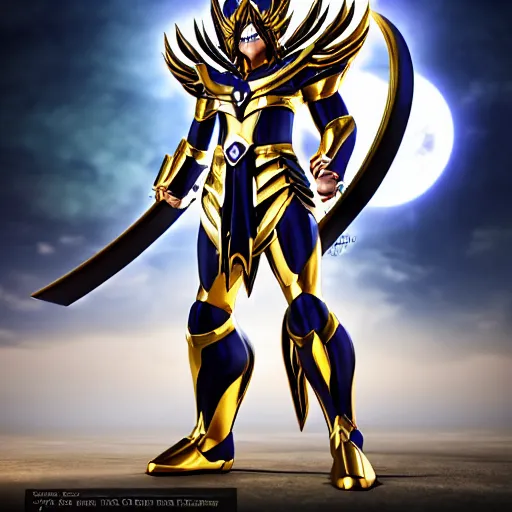 Prompt: full shot of angry darkness Saint Seiya knight at moonlight, wearing golden Cat armor, inspired by Masami Kurumada, detailed, unreal engine 4k volumetric light, fog,