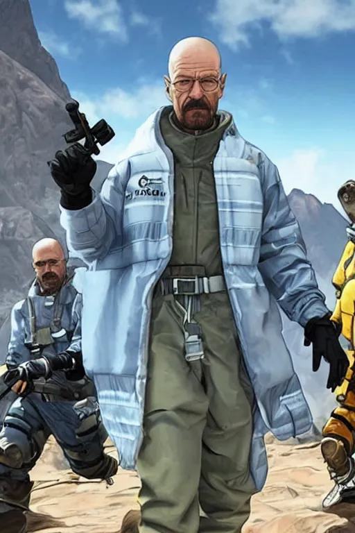 Image similar to walter white in apex legends