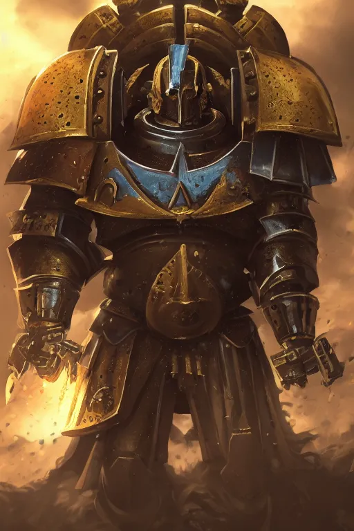 Image similar to armor portrait heros warhammer 4 0 k horus heresy fanart - the primarchs emperor by johannes helgeson animated with vfx concept artist & illustrator global illumination ray tracing hdr fanart arstation zbrush central hardmesh 8 k octane renderer comics stylized