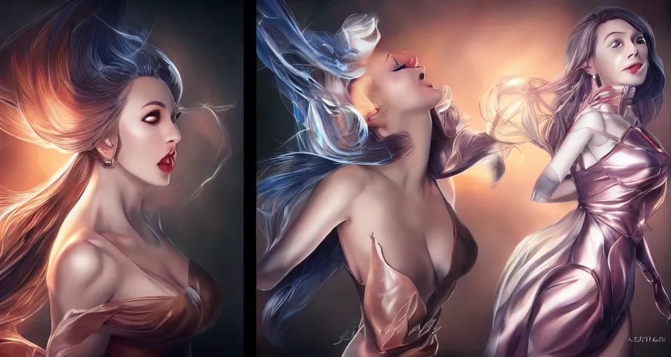 Image similar to the two complementary forces that make up all aspects and phenomena of life, by ARTGERM