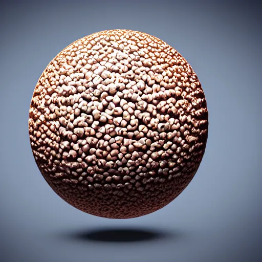 Image similar to sphere made out of human teeth, 4K, realistic, hyperdetailed