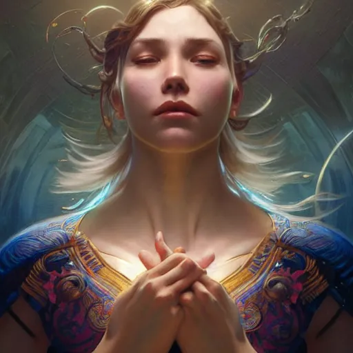 Image similar to cinematic screenshot artificial intelligence love you image ; crisp sharp focus ; ultra realistic, concept art, intricate details, hdr, highly detailed, photorealistic, octane render, 8 k, unreal engine. art by artgerm and greg rutkowski and charlie bowater and magali villeneuve and alphonse mucha