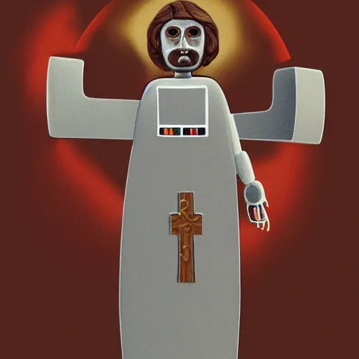 Image similar to jesus christ as a robot