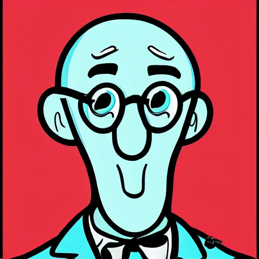 Image similar to handsome squidward style, pop art portrait