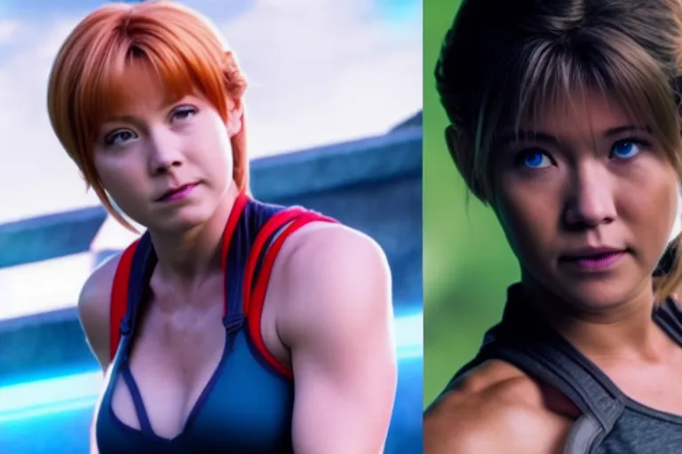 Image similar to samus aran as misty in the new live action pokemon movie