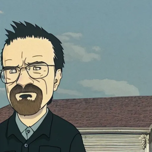 Image similar to a still or walter white in spirited away,