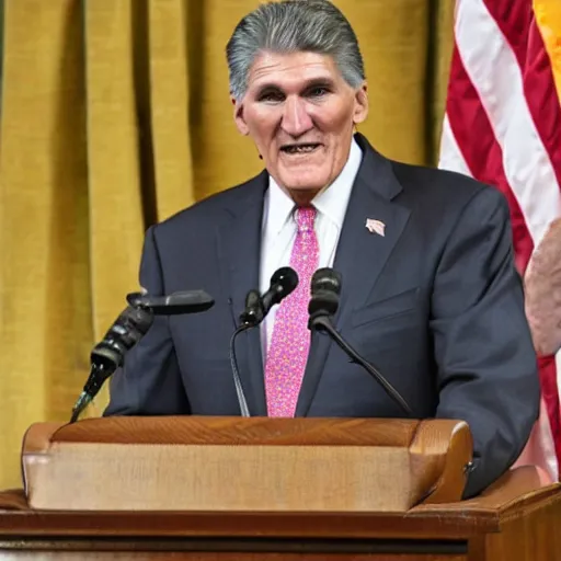 Image similar to joe manchin with a troll face