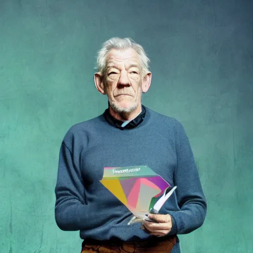 Image similar to picture of ian mckellen on a trapper keeper