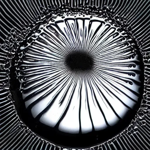 Image similar to Ferrofluid, programmable black goo, organic liquid metal