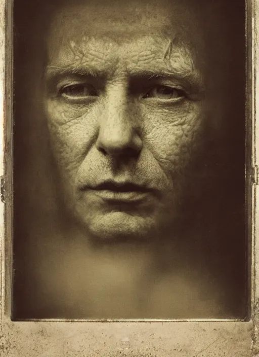 Prompt: old wet plate collodion photography portrait, hyper realistic, elegant, highly detailed, parallax, leica, medium format, by jheronimus bosch and greg rutkowski and louis jacques mande daguerre